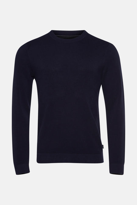 Pull à col rond - bleu