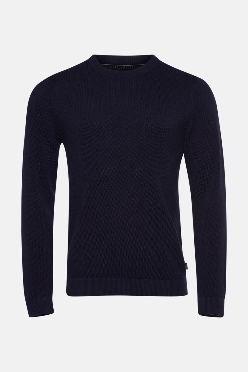 Pull à col rond - bleu