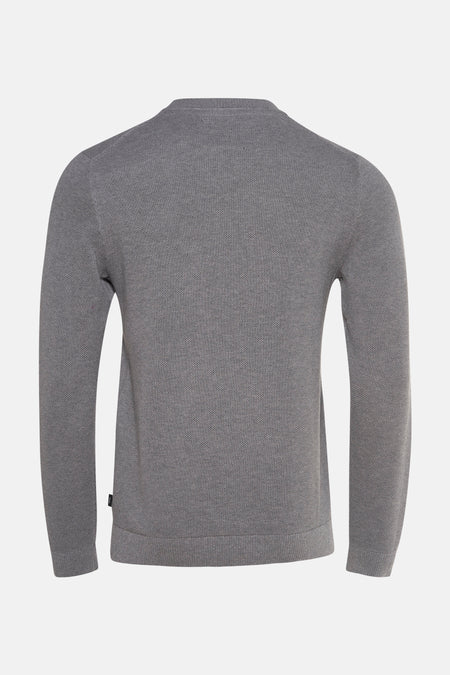 Pull à col rond - gris