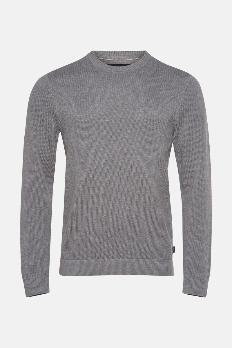 Pull à col rond - gris