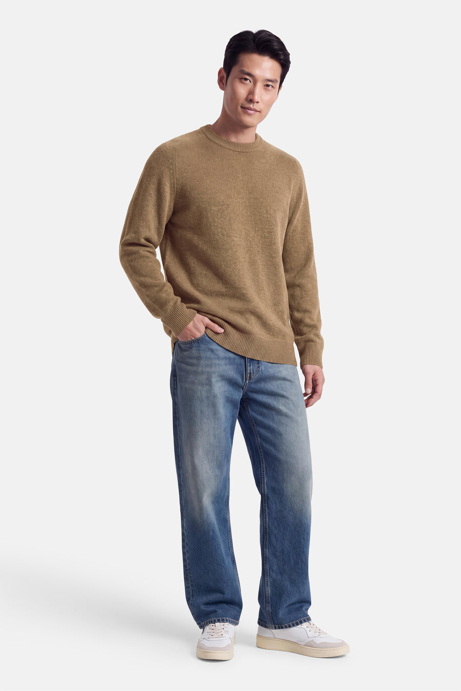Pull col O - beige