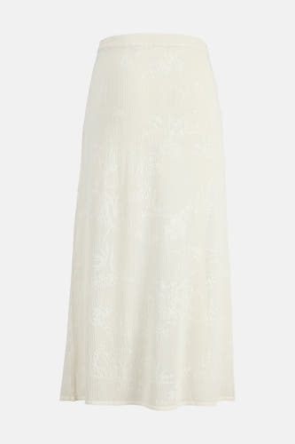 Jupe longue en maille blanc cassé de JJXX avec motif subtilement ajouré.