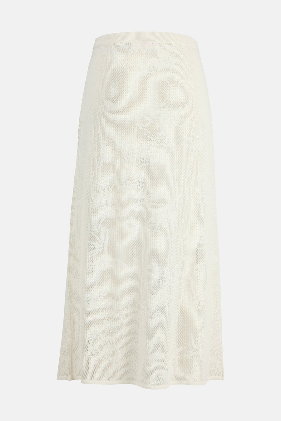 Jupe longue en maille blanc cassé de JJXX avec motif subtilement ajouré.
