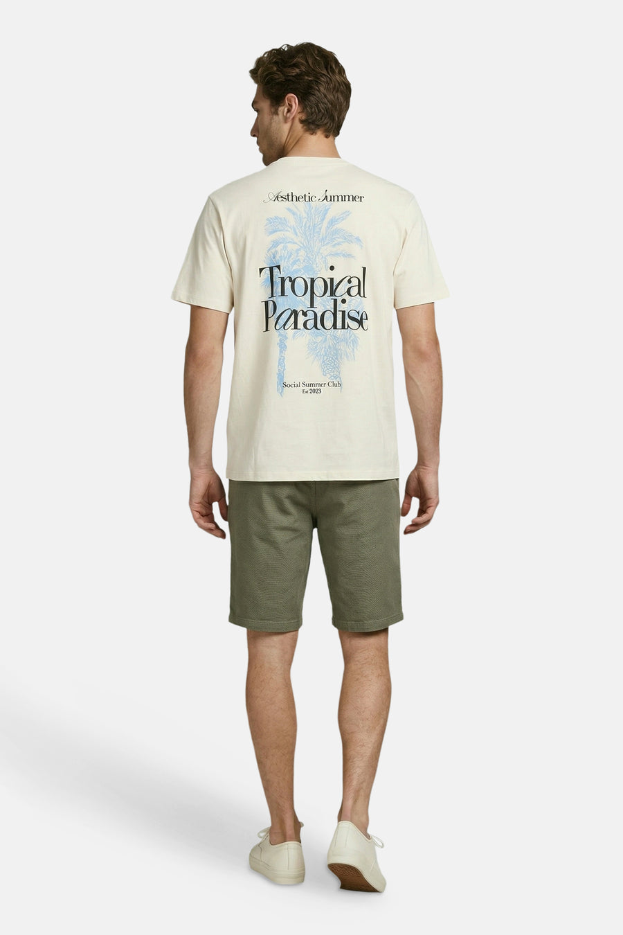 T-shirt (manches courtes) beige - JJREBEL