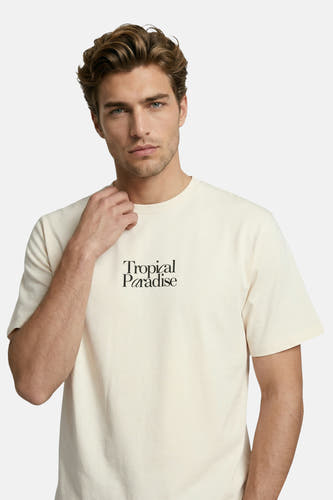 T-shirt (manches courtes) beige - JJREBEL