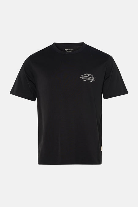 T-shirt noir à manches courtes de ORIGINALS BY JACK & JONES, vue arrière.