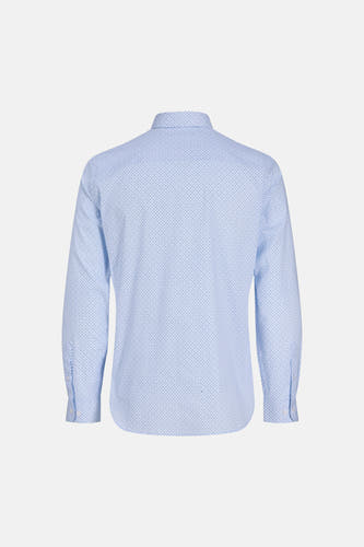 Chemise bleue à manches longues de PREMIUM by JACK & JONES, avec un motif à petits pois fins.
