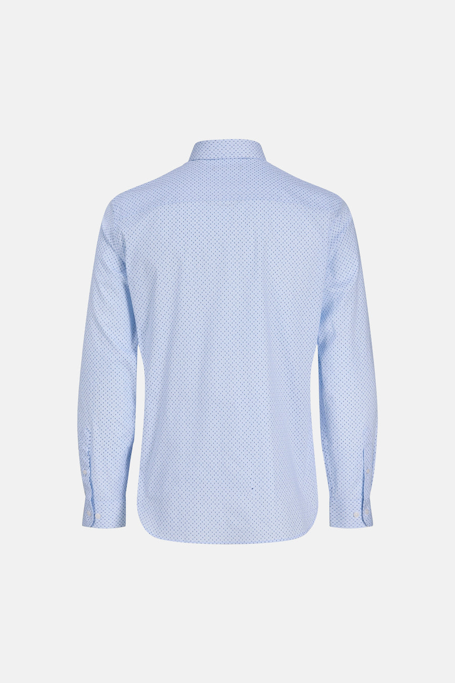 Chemise bleue à manches longues de PREMIUM by JACK & JONES, avec un motif à petits pois fins.