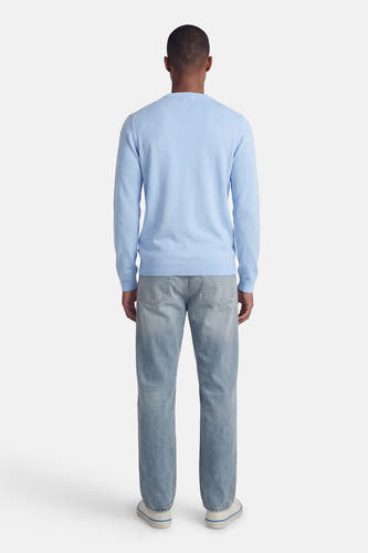 Pull à col rond - bleu