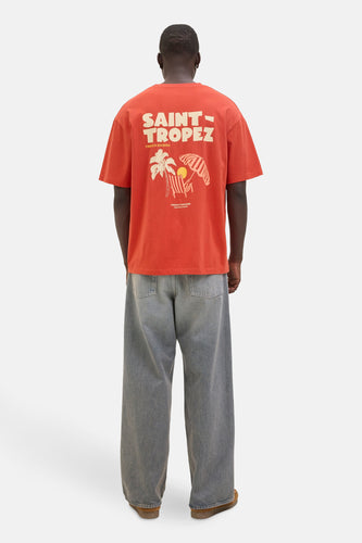 T-shirt à manches courtes - Orange - ORIGINALS BY JACK & JONES