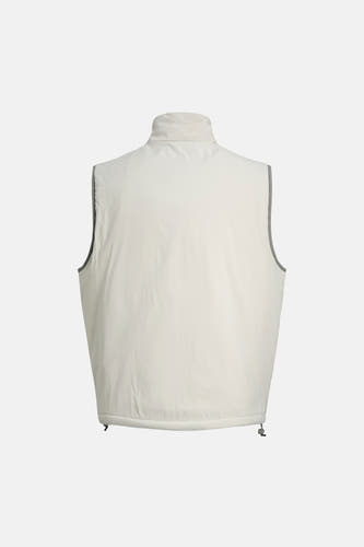 Gilet gris de CORE BY JACK & JONES, avec un col montant et un cordon de serrage élastique à l'ourlet.