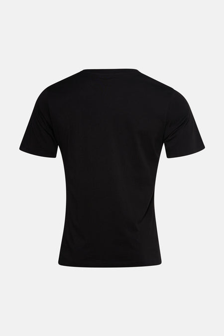 T-shirt noir à manches courtes de ORIGINALS BY JACK & JONES, couleur unie, vue arrière.