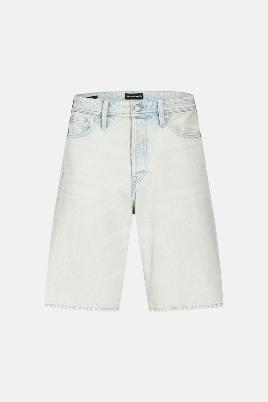 Short en jean bleu clair de JACK & JONES JEANS INTELLIGENCE avec fermeture à boutons et jambes larges.