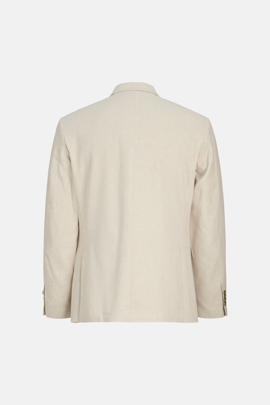 Blazer écru de PREMIUM by JACK & JONES, vue de dos, avec une fine structure tissée et des boutons sur la manche.