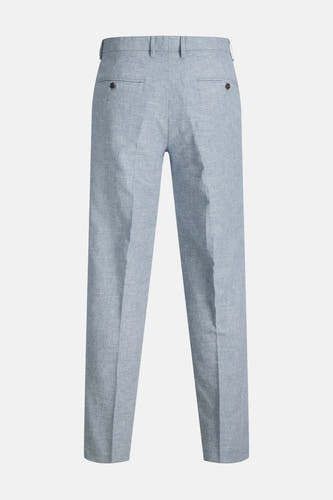 Pantalon de costume bleu de PREMIUM by JACK & JONES, avec poches arrière et une texture lin fine.