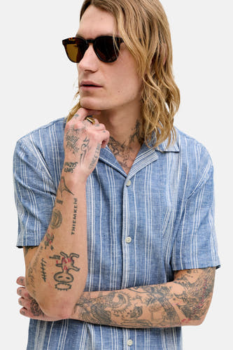 Chemise (manches courtes) bleu - PREMIUM BLUE by JACK & JONES