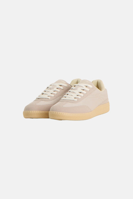 Baskets beiges de ACCESSORIES BY JACK & JONES, arrière en daim crème et beige.