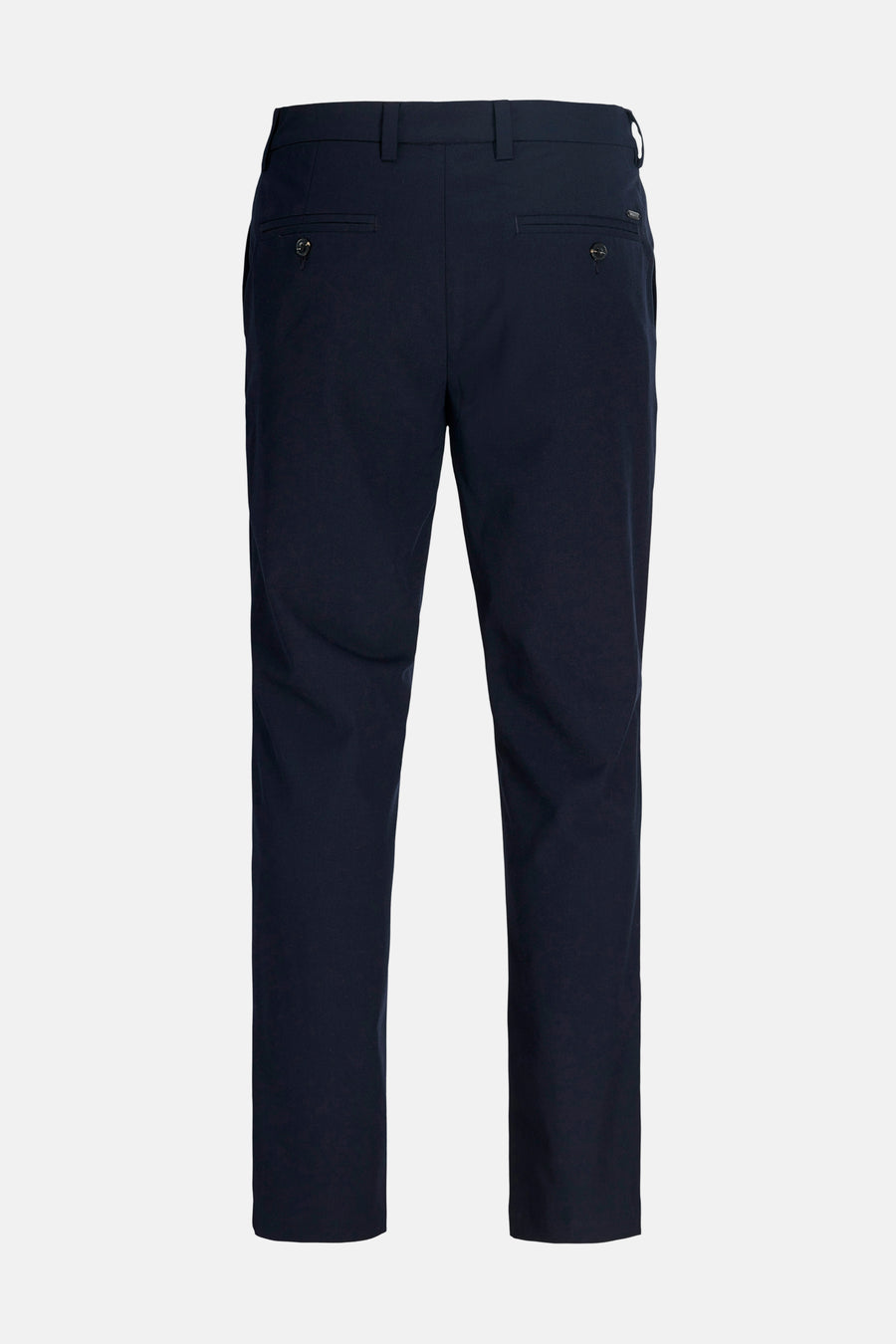Pantalon bleu de JACK & JONES JEANS INTELLIGENCE, avec poches boutonnées à l'arrière et jambes fuselées.