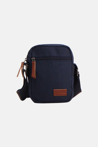 Sac à bandoulière bleu de ACCESSORIES BY JACK & JONES, avec fermeture à glissière et bandoulière réglable.