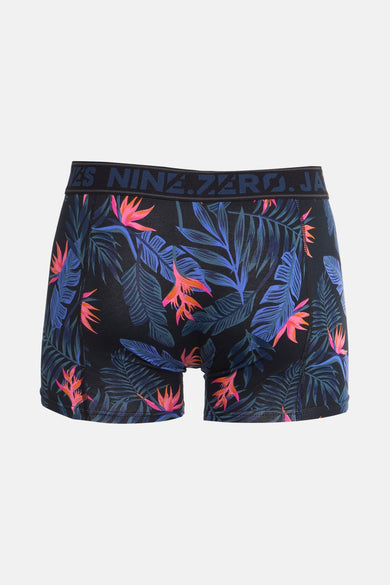 Multikleurige boxershort van ACCESSORIES BY JACK & JONES, met tropische bloemen en bladeren print.