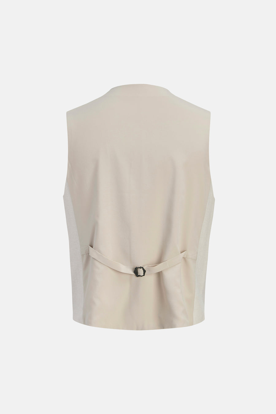 Gilet écru de PREMIUM by JACK & JONES, avec une ceinture réglable au dos.