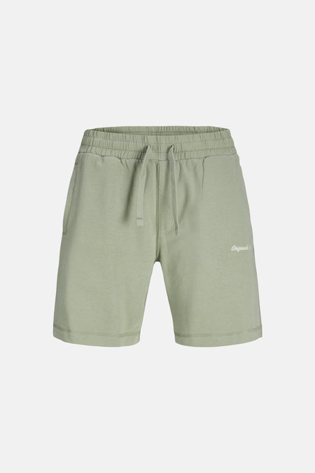Short vert de JACK & JONES JEANS INTELLIGENCE, avec cordon de serrage et le mot "Originals" imprimé dessus.