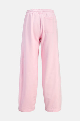 Pantalon de jogging rose de JJXX, avec taille élastique et poche arrière, sur fond isolé.