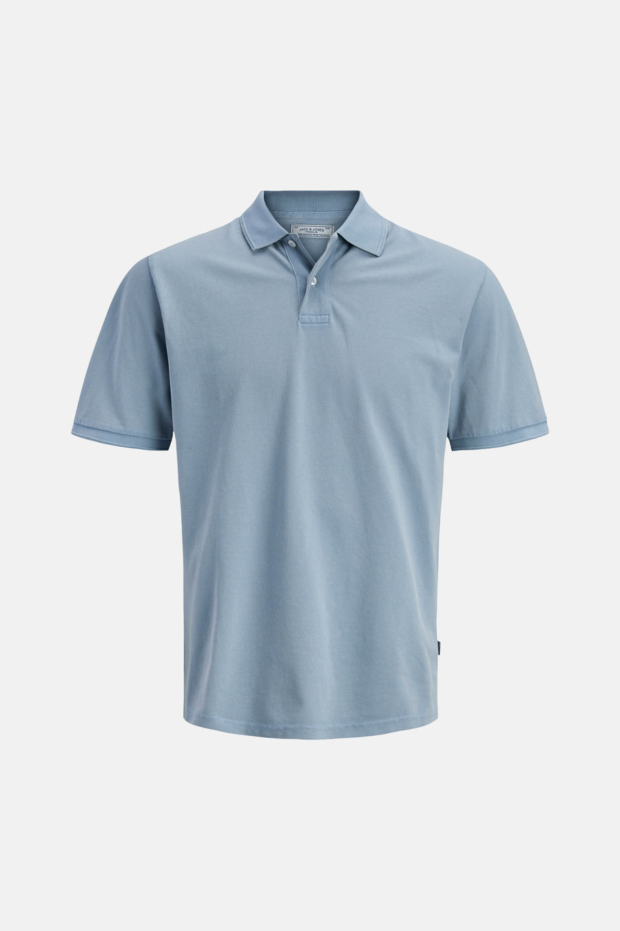 Polo bleu de PREMIUM BLUE by JACK & JONES, avec un col classique et des manches courtes.