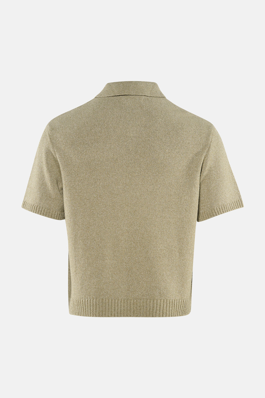 Groene polo met korte mouwen van ORIGINALS BY JACK & JONES, gebreide textuur en achterkant weergegeven.