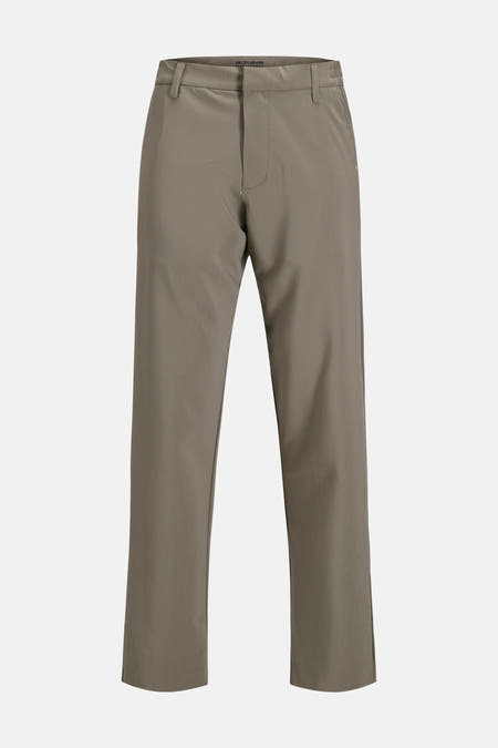 Chino gris de PREMIUM by JACK & JONES, motif uni avec jambes droites.