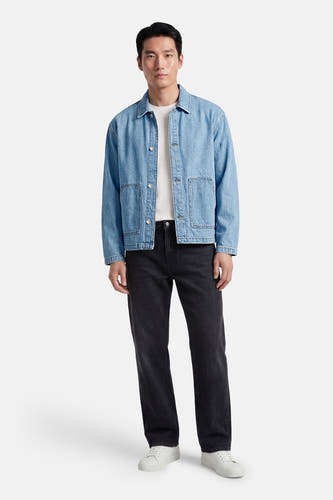 Jeansjas in lichtblauw denim van ORIGINALS BY JACK & JONES, met lange mouwen en opgestikte zakken.