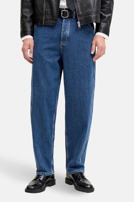 Jeans coupe spéciale en denim bleu foncé de JACK & JONES JEANS INTELLIGENCE, avec jambes larges et un look décontracté.