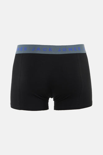 Zwarte JACK & JONES boxershort met grijze elastische band.