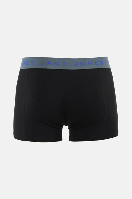 Zwarte JACK & JONES boxershort met grijze elastische band.