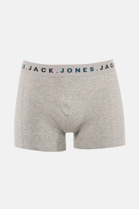 Boxer short gris d'ACCESSORIES BY JACK & JONES, avec une ceinture élastique et des détails subtils.