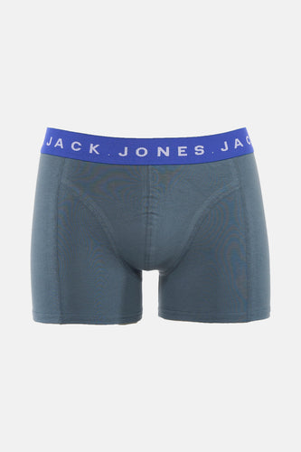Grijze Jack & Jones boxershort met blauwe tailleband.