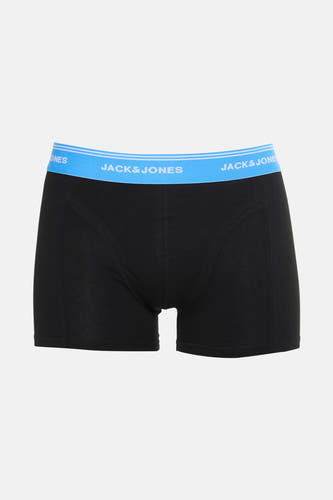 Short de boxers noirs d'ACCESSORIES BY JACK & JONES, avec une ceinture bleue à logo.