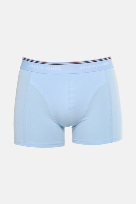 Boxershort de couleur bleu clair d'ACCESSORIES BY JACK & JONES, avec une ceinture élastique et un logo.