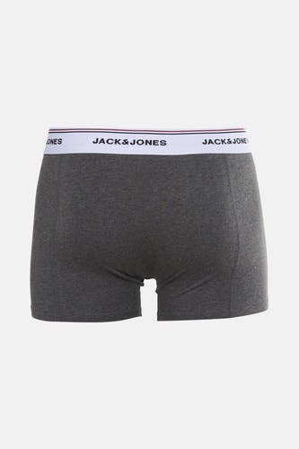 Grijze boxershort van ACCESSORIES BY JACK & JONES, met een witte tailleband met logo-opdruk.