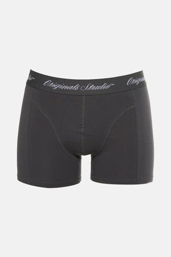 Boxer short gris d'ACCESSORIES BY JACK & JONES, avec une ceinture élastique imprimée.