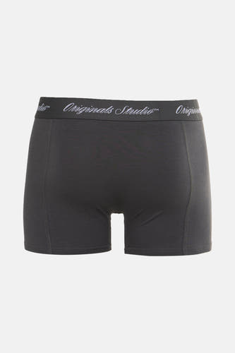 Grijze boxershort van ACCESSORIES BY JACK & JONES, met elastische tailleband met opschrift.