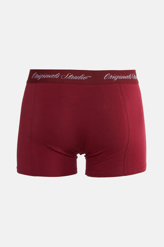 Rode boxershort van ACCESSORIES BY JACK & JONES, met elastische tailleband met opschrift.