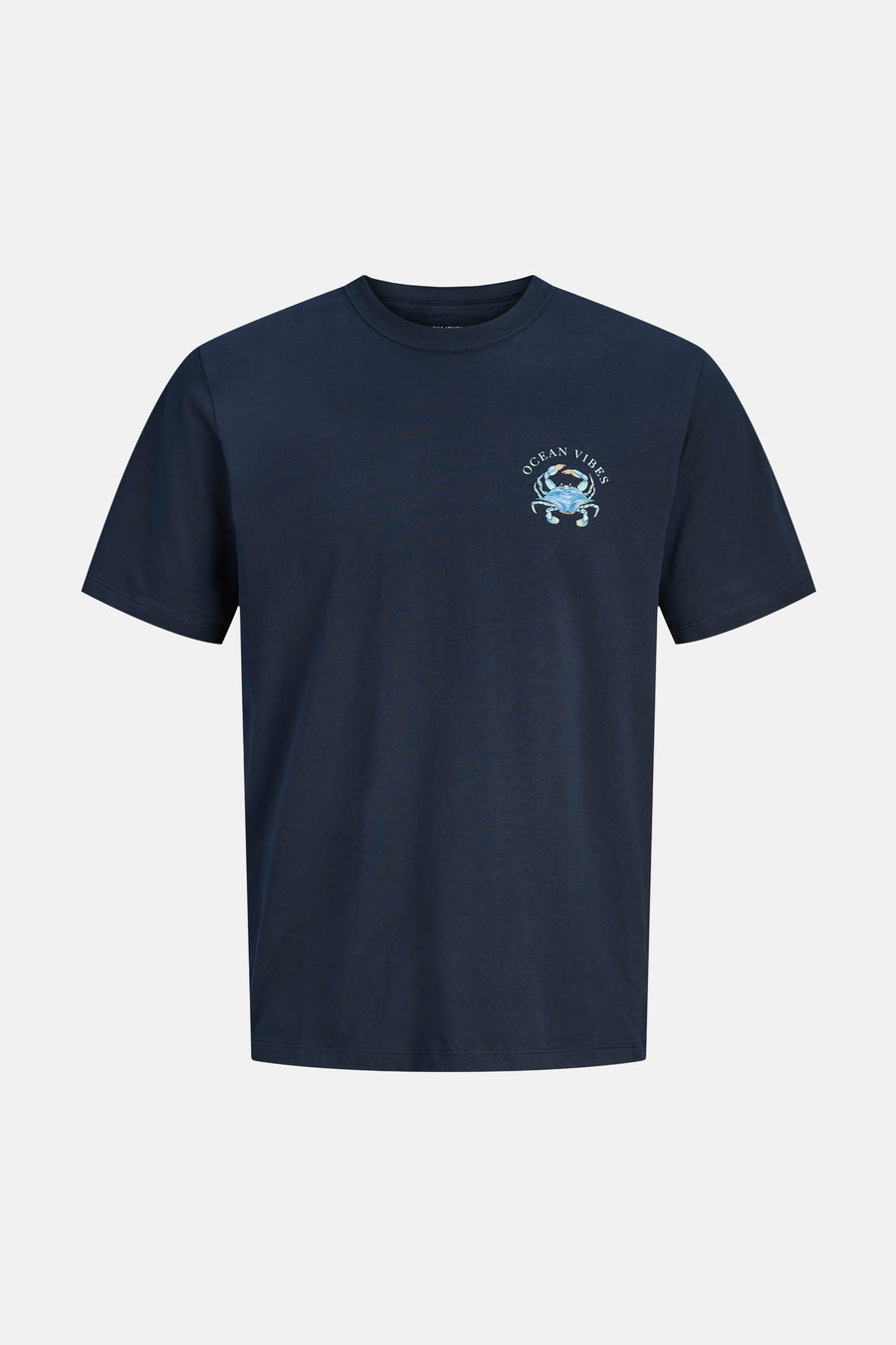 T-shirt bleu à manches courtes de ORIGINALS BY JACK & JONES avec un petit imprimé crabe.