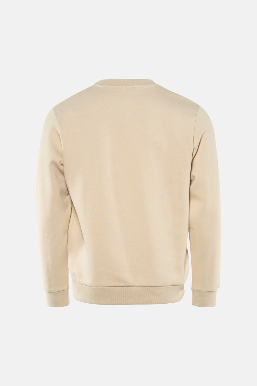 Beige sweater van CORE BY JACK & JONES, gezien van achteren, met lange mouwen en een ronde hals.
