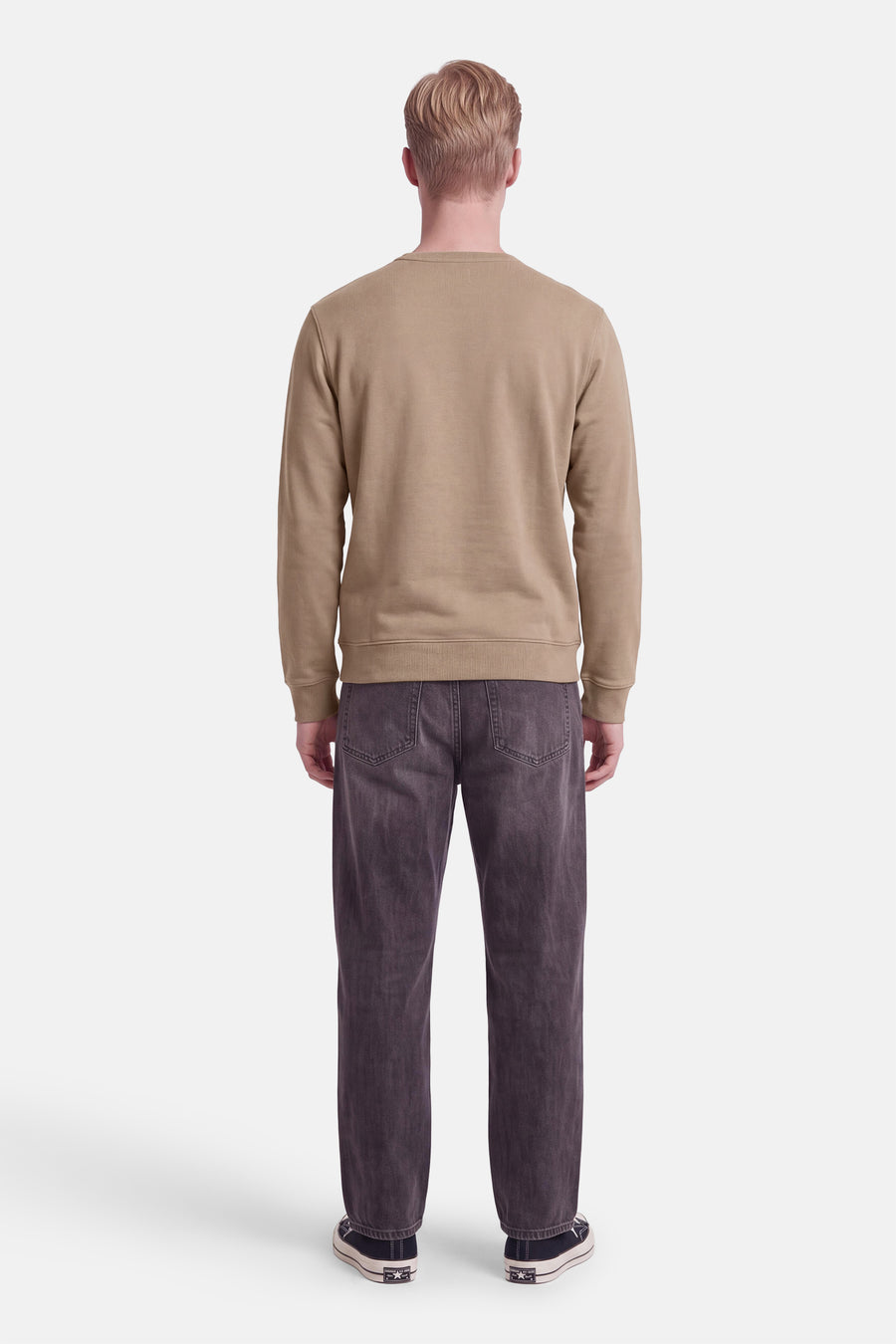 Sweat col O - taupe