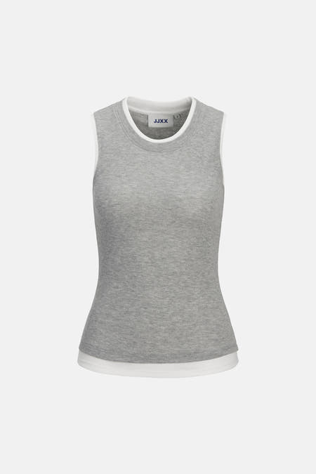 Top - Light Grey Melange