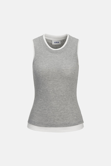 Top - Light Grey Melange