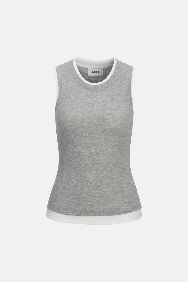 Top - Light Grey Melange