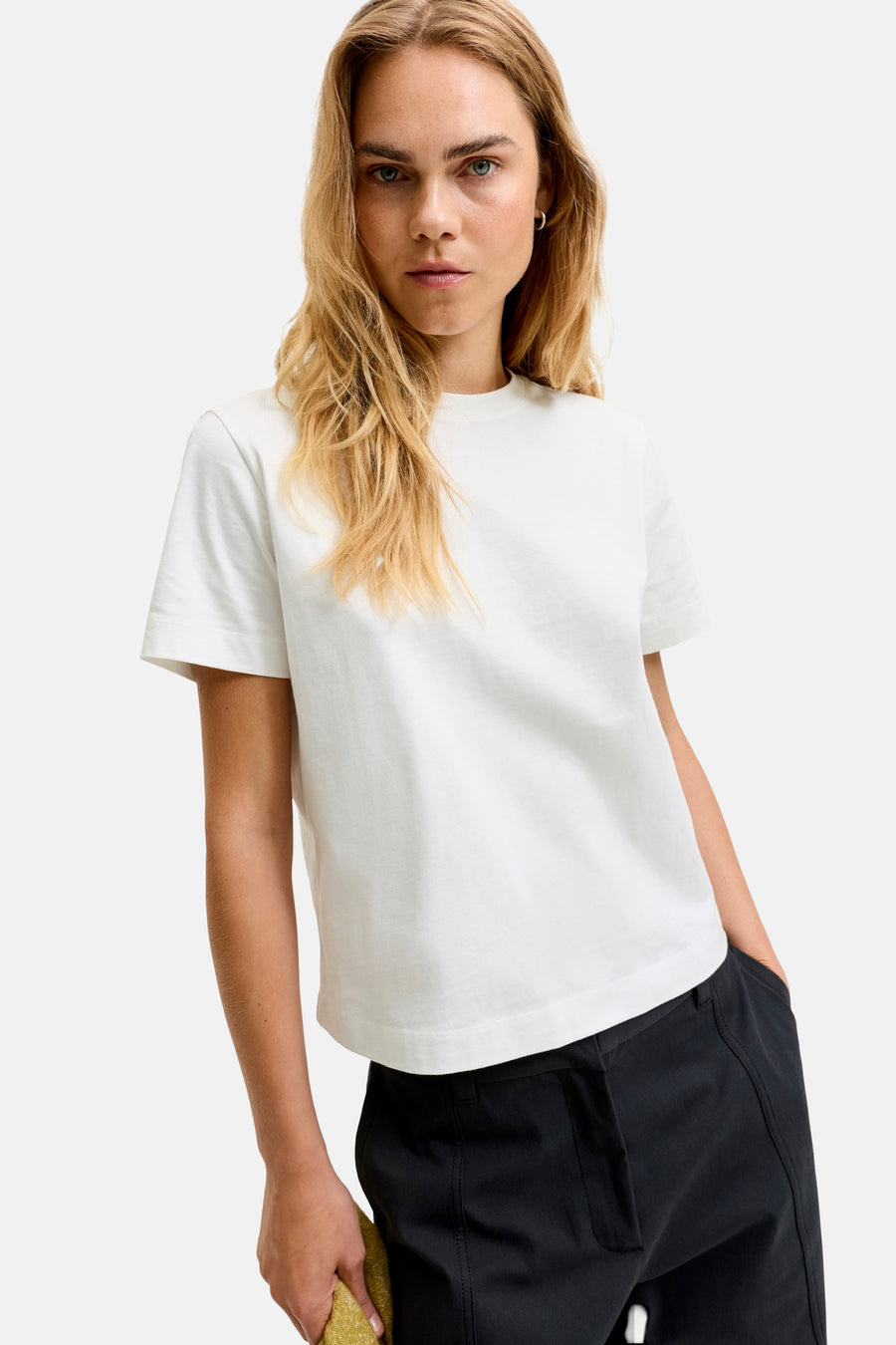 Top uni manche courte blanc - JJXX