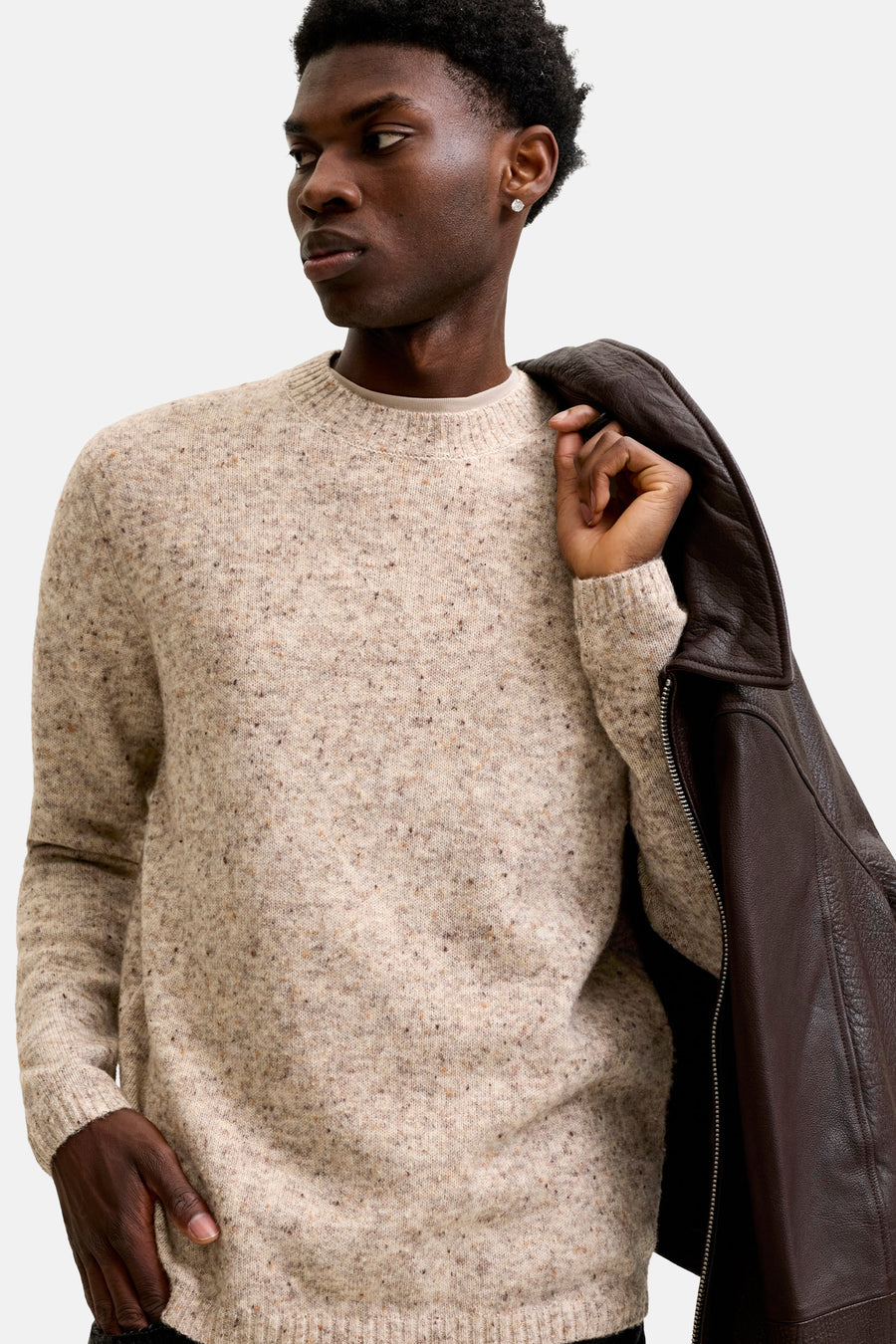 Pull col O Écru - PREMIUM by JACK & JONES